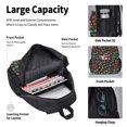 thumbnail image 6 of Naloa Strawberry Print Large Capacity Backpack Lunch Bag Pencil Case Combination 3 Piece Set for Student, 6 of 8