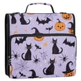 thumbnail image 5 of FORMRS Zipper Binder with Shoulder Strap 2-inch Ring 500 Sheet Capacity File Bag, Purple Halloween Pumpkin, 5 of 5