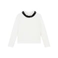 thumbnail image 2 of Acaics Girls' Long-Sleeve Layering T-Shirt: Solid-Color Crew-Neck Sequin-Accent Brushed-Fleece Long-Sleeve Top, Ages 1–15, 2 of 5