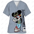 thumbnail image 4 of Camisetas de Mickey, uniformes de enfermera, camisetas de Disney con bolsillo, camiseta de cuello en V para mujer 2023, camiseta de hospital, ropa de verano para mujer, Minnie Mouse, 4 of 5