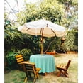 thumbnail image 2 of Vargottam Indoor/OutdoorRoundTablecloth 58 InchTablecloth with Umbrella Hole & Zip- Waterproof TableCloth TableCovers for Backyard Table -Aquamarine Green, 2 of 7