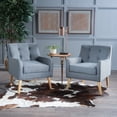 thumbnail image 6 of Fontinella Mid Century Fabric Arm Chair, Set of 2, Charcoal, 6 of 11