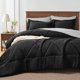 thumbnail image 2 of Bedelite Juego De Edredón Twin Xl De 5 Piezas De Cama En Una Bolsa – Juego De Cama Reversible De Microfibra Suave Para Cama Individual Extra Larga, Color Negro Con Edredones, Sábanas, Fundas De Almoha, 2 of 5