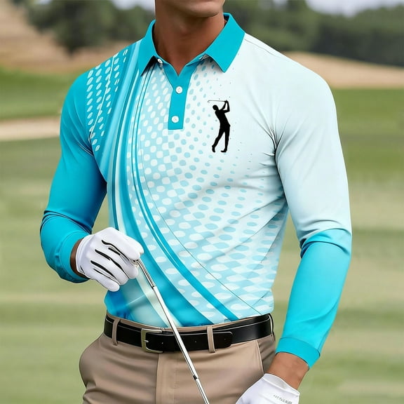 Royisotas Mens Golf Shirts Button Big and Tall Shirt Polo Fashion Tops for Men