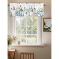 thumbnail image 2 of White Blue Pumpkin Valances for Windows Fall Leaves Thanksgiving Farmhouse Rod Pocket Curtains Valance Short Window Treatment Drapes for Living Room, Bedroom Bathroom 54"&nbsp;W x 18" L, 2 of 5