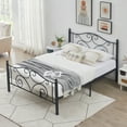 thumbnail image 4 of Katkuca Queen Size Metal Bed Frame with Headboard and Footboard, Mattress Foundation/No Box Spring Needed, Black, 4 of 9