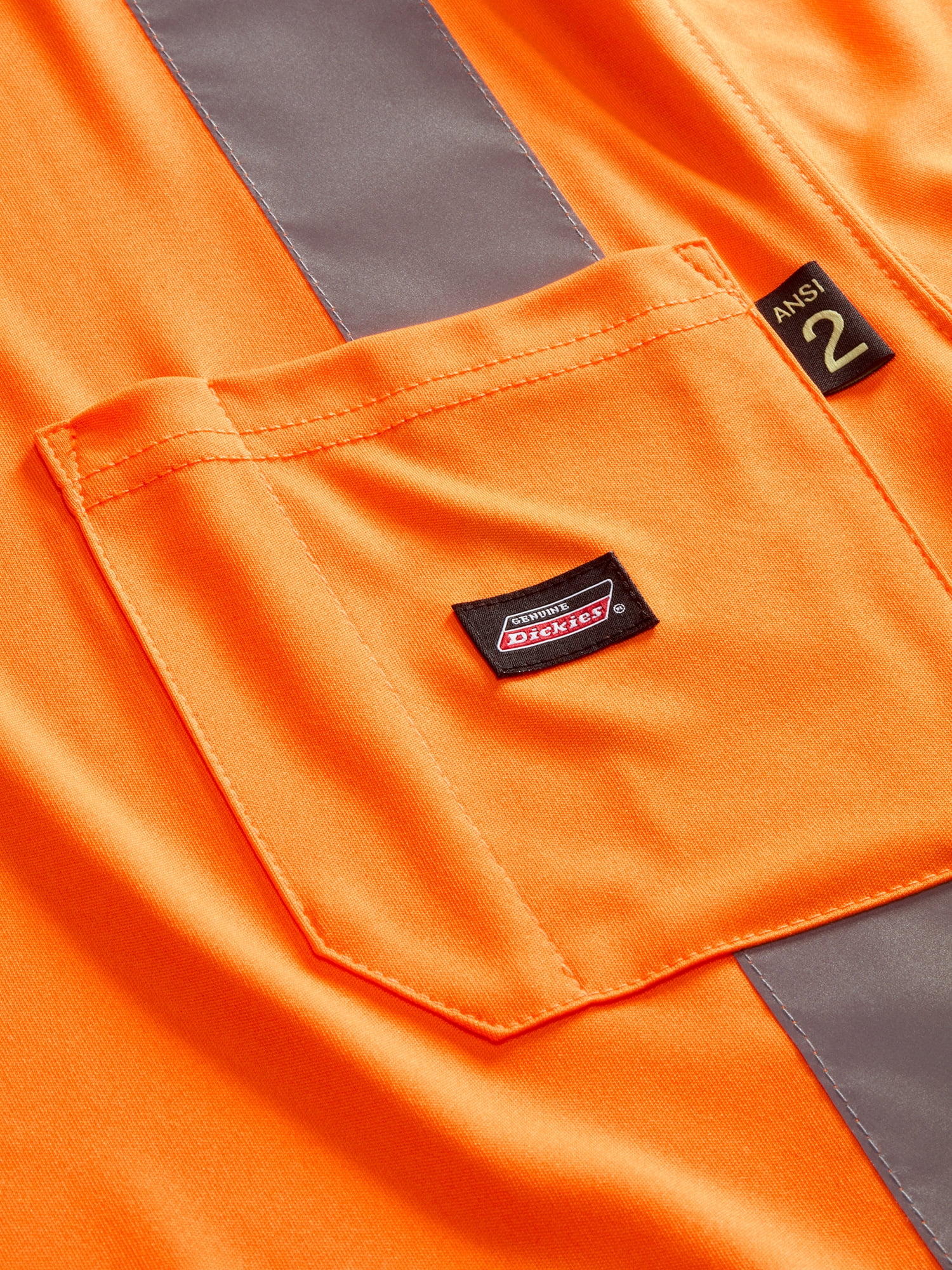 Genuine Dickies Hi-Vis Synthetic Work Vest, 3M Scotchlite Reflective Taping, ANSI Class 2