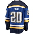 thumbnail image 3 of Men's Fanatics Brandon Saad Blue St. Louis Blues Home Breakaway Player Jersey, 3 of 3