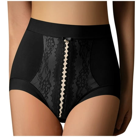 Fancifize Women s Seamless Comfort Brief Ladies Lace High Rise Brief Panties Underwear Breathable Ice Silk Invisible No Show Panties XL Black