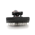 thumbnail image 3 of Jeffers Pet Self-Cleaning Slicker Brush for Dogs & Cats – Self Cleaning Button, Removes Tangles & Loose Hair, Non Slip Handle for Easy Grooming, Go To Gift for Pet Owners – Black, Red - Small, 3 of 7