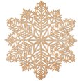 thumbnail image 4 of Juego Posavasos 4 Cubiertos Aislados Tapete Copo Nieve Mesa para Festivales (dorado), 4 of 8