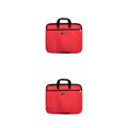 thumbnail image 2 of Injueey Bolsa de archivo de doble capa Documentos de gran capacidad Libro Papelería Bolsa de transporte Bolso de tableta Suministros de Rojo 2Conjunto, 2 of 6
