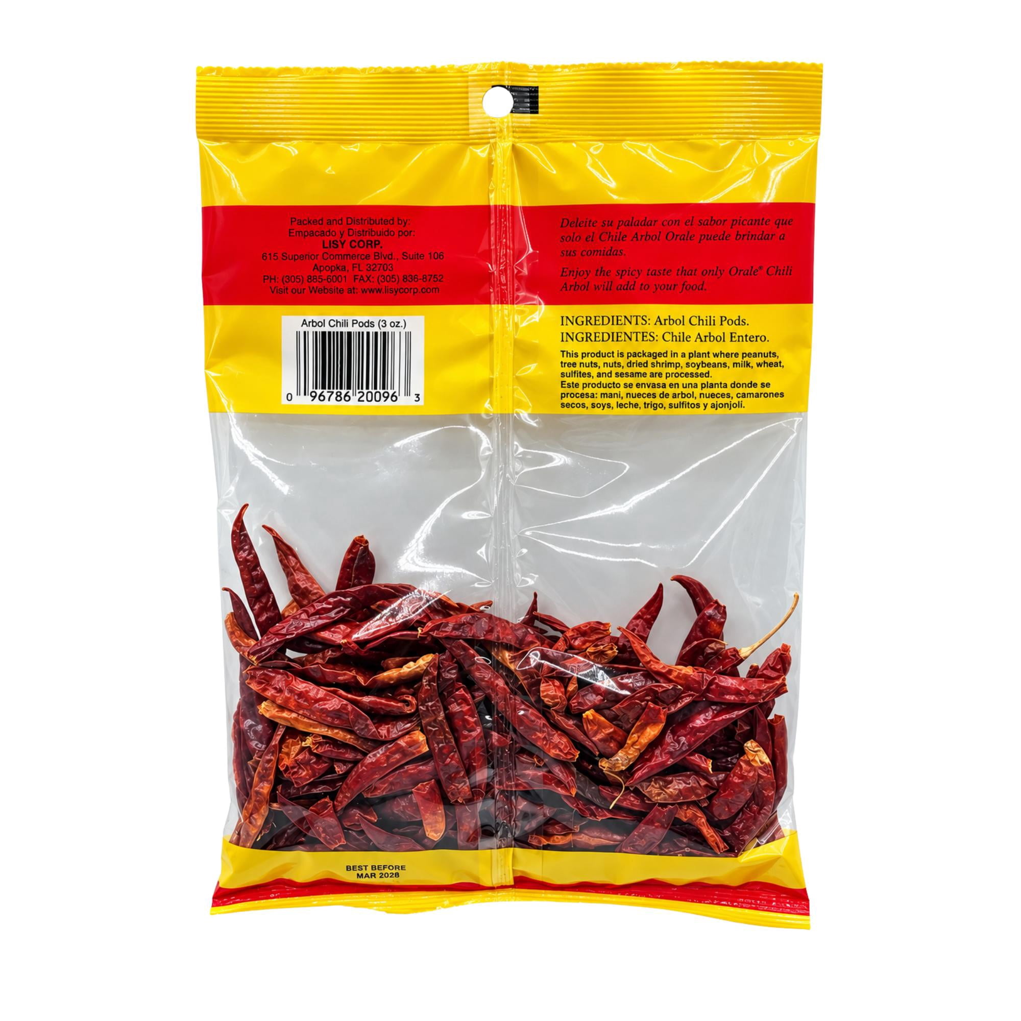 Orale Arbol Chili Pods, 3 oz