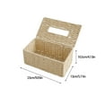 thumbnail image 3 of Yannianjz under $5 Tissue Box Cover Rectangle Tissue Box Tissue Box Holder Woven Tissue Holder Decorative Tissue Cover for Bathroom Tissue Box Cover Rectangular for Home Office Table, 3 of 6