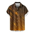 thumbnail image 3 of Mens Casual Manga Corta Botón Abajo Camisas Turndown Cuello Blusa de Impresión, Poliéster Ligero Top de la Moda para el Verano Al Aire Libre Y el Uso Diario, 3 of 6