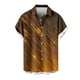 thumbnail image 5 of Mens Casual Manga Corta Botón Abajo Camisas Turndown Cuello Blusa de Impresión, Poliéster Ligero Top de la Moda para el Verano Al Aire Libre Y el Uso Diario, 5 of 6