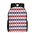 thumbnail image 3 of ZNDUO Blue American Patriotic Stars Pattern Travel Backpack, 16 Inch Lightweight Bookbag, 3 of 8