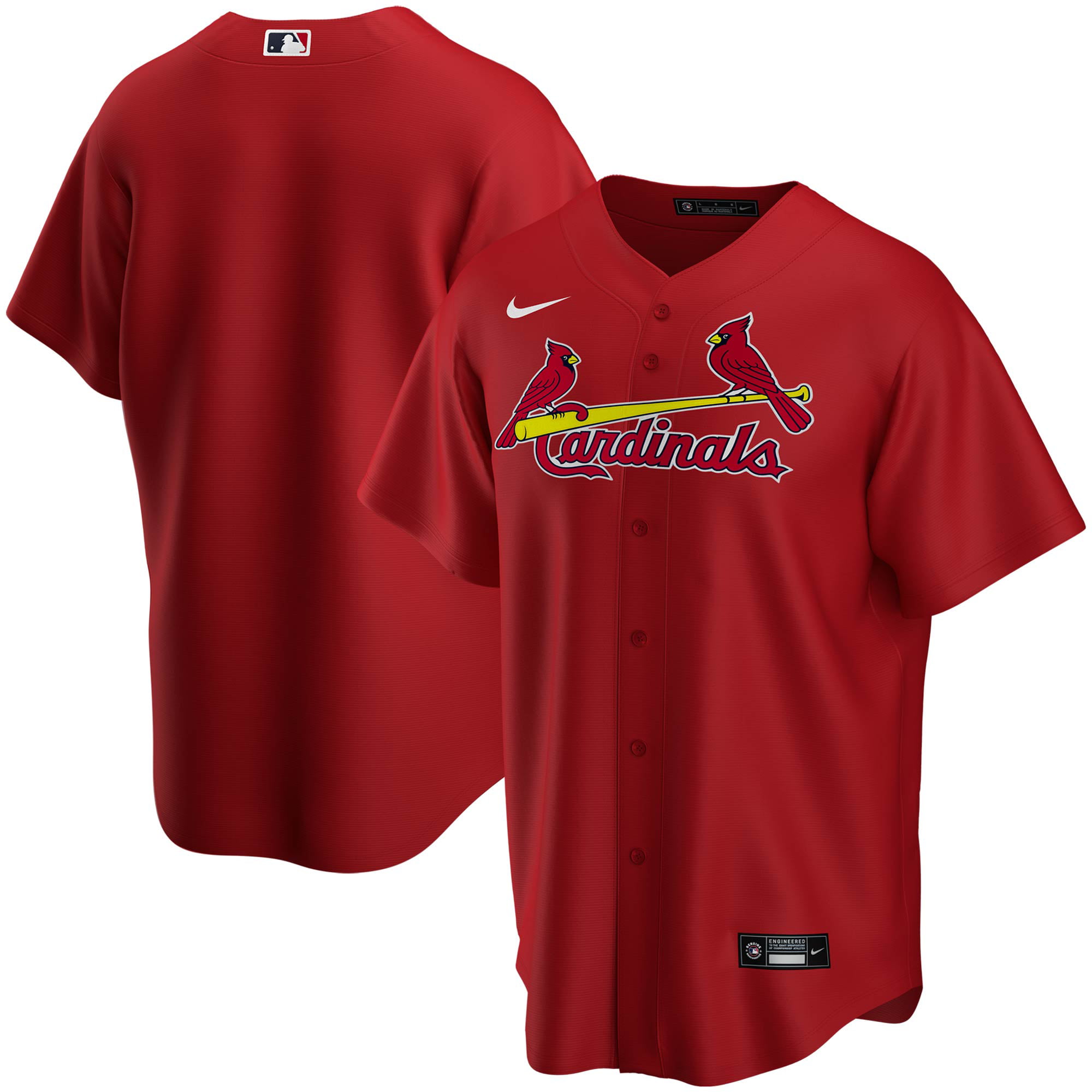 St. Louis Cardinals Nike Alternate 2020 Replica Team Jersey - Red - Walmart.com ...