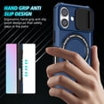 thumbnail image 2 of ELEHOLD Rugged Case for iPhone 17 with Sliding Camera Lens Cover Rotation Ring Holder Stand Function Compatible with Mag Safe Shockproof Cover for iPhone 17 - Royalblue, 2 of 10