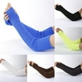 thumbnail image 1 of AYYUFE Women Stretchy Long Sleeve Fingerless Gloves Warm Knitted Mittens Arm Warmers, 1 of 6