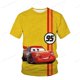 thumbnail image 1 of Disney Baby Boy dibujos animados 3D impresión Pixar Cars Lightning McQueen niños camisetas de manga corta chica Top Tee ropa chico disfraz 90 heqiyong CONDUJO, 1 of 2