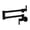 Matte Black, variant on Kitchen Mixer Sink Tap Chrome Matte Black Brushed Nickel Wall Mounted Pot Filler Faucet With 24" Double Jointed Swinging Spout