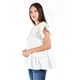thumbnail image 2 of Blusa de popelina con encanje Roman Fashion /Juvenil, 12604 (Blanco) blanco M, 2 of 6
