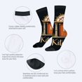 thumbnail image 3 of Unisex Trendy Socks - 2 Pairs Black with Decorative Arch & Double Doors Design Cursive Perfect for All Seasons, 3 of 5
