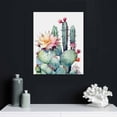 thumbnail image 4 of Nawypu Canvas Wall Art for bedroom living room Canvas Prints Artwork bathroom Wall Decor Green plants Succulent cactus flower painting modern Framed Ready to hang Home Decorations 16x20 inch, 4 of 4