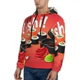 thumbnail image 2 of Bingfone Sushi Men'S Drawstring Hoodie Long Sleeve Pocket Sweatshirts-X-Large, 2 of 9