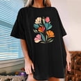thumbnail image 2 of Drses Womens Summer Tops Oversized Tshirt Flower Graphic Tees Short Sleeve Shirts Summer Casual Loose Flower Plant Shirts Tops, 2 of 5