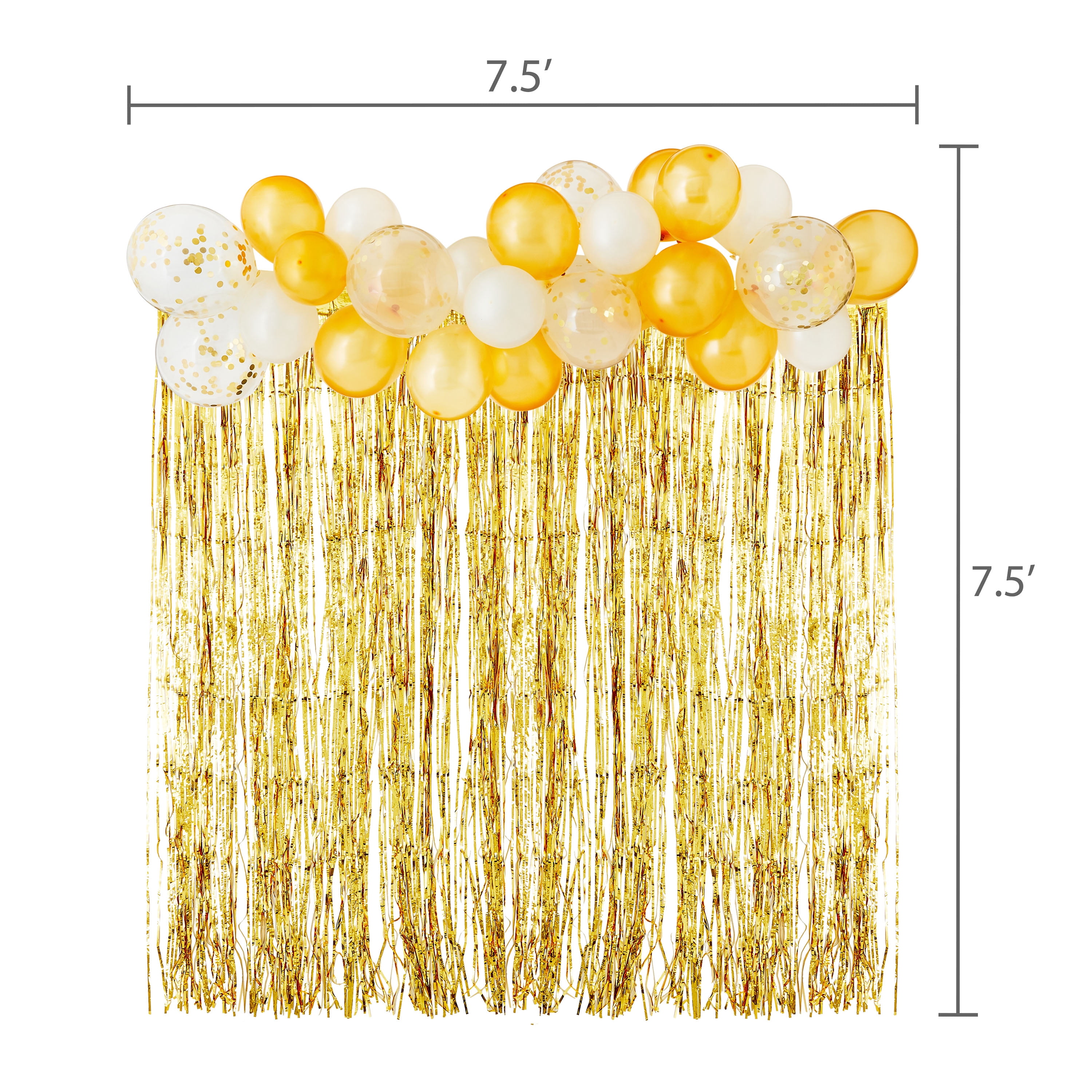 Gold/White Latex Balloon Garland and Fringe Kit, 36 Pieces, by Way To Celebrate