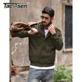 thumbnail image 4 of TACVASEN Men's Work Cargo Jacket Multiple-pockets Stand Collar Zip Up Windproof Bomber Jacket Autumn Outdoor Biker Coat, 4 of 5
