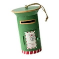 thumbnail image 2 of Adorno navideño con forma de buzón de Papá Noel, colgante con dije, decoración navideña para festivales, bodas, hogares, restaurantes y cumpleaños. Verde, 2 of 8
