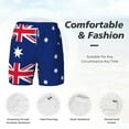thumbnail image 3 of Men's 2 in 1 Swim Trunks with Compression Liner Australian Flag Quick Dry Beach Shorts, 3 of 6