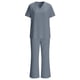 thumbnail image 5 of TaTaai Women Short Sleeve V-Neck Nursing Scrub Set Solid Color with Pockets Medical Uniform Top & Bottoms Ladies Clinic Work Daily Wear Soft Breathable No Fading Versatile Outfit Gift, 5 of 8