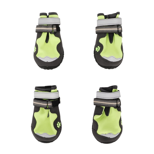 4 botines para perros ajustables, antideslizantes, transpirables, con tiras reflectantes para senderismo, número 8