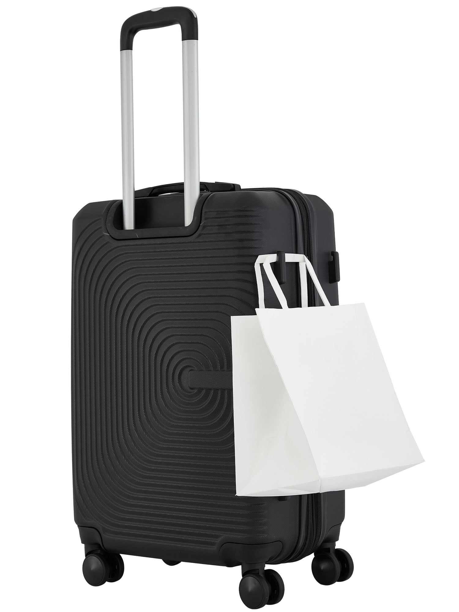 French Connection 3-Piece Hardside Expandable Luggage Set, Black