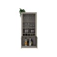 thumbnail image 4 of Tuhome Furniture Montenegro 69" Bar Cabinet with Wine Rack in Light Gray, 4 of 9