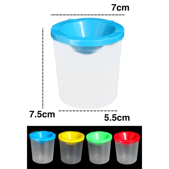 HEANUJJ 10Pcs Portable Paint Brush Cleaner Plastic Assorted Color Wash Cup for Kids Painting Tool Back to School