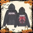 thumbnail image 2 of Tisuna Mens Halloween Full Zip Hoodies Graphic Print Long Sleeve Hooded Jackets Comfortable Men Festival Theme Party Everyday Wear Size Xl, 2 of 3