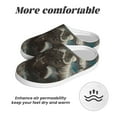 thumbnail image 6 of Fotbe Astronaut Polar Bear Roar Pattern Women's Fuzzy Curly Fur Memory Foam Loafer Slippers Indoor Outdoor Slippers Winter Home Shoes-40/41, 6 of 7