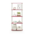 thumbnail image 2 of Furinno Turn-S-Tube Engineered Wood 5-Tier Shelf Display Rack in Pink/White, 2 of 5