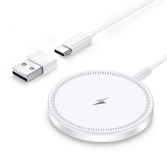 ETEPEHI Magnetic Charger Compatible for iPhone:  Wireless Charging Pad Compatible with iPhone 16 15 14 Pro Max Plus 13 12 Pro Max & AirPods 4 3 2 Pro, White