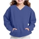thumbnail image 4 of Blusas y camisas de manga larga con cuello redondo para niños y niñas, sudaderas casuales de manga larga, lindas sudaderas de gran tamaño con bolsillo de polar, chaquetas para niñas, 4 of 8