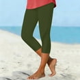 thumbnail image 2 of Capri Leggings for Women Summer Casual Elastic High Waisted Mesh Patchwork Workout Yoga Cropped Capris Pants, 2 of 10