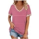 thumbnail image 2 of Fiudx Ropa de Mujer Camiseta de Manga Corta con Cuello En V Estampada de Verano para Mujer, 2 of 5
