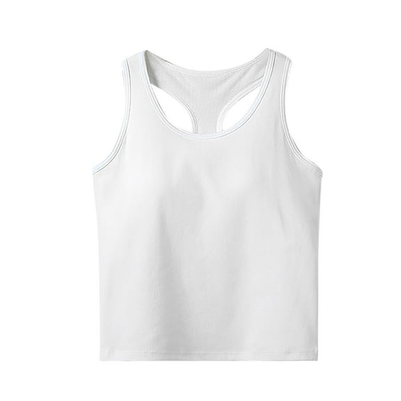 JIUKE Womens Racerback Tank Top Padded Sports Bras Stretchy Sleeveless Crop Top Athletic Running Yoga Activewear Size XL