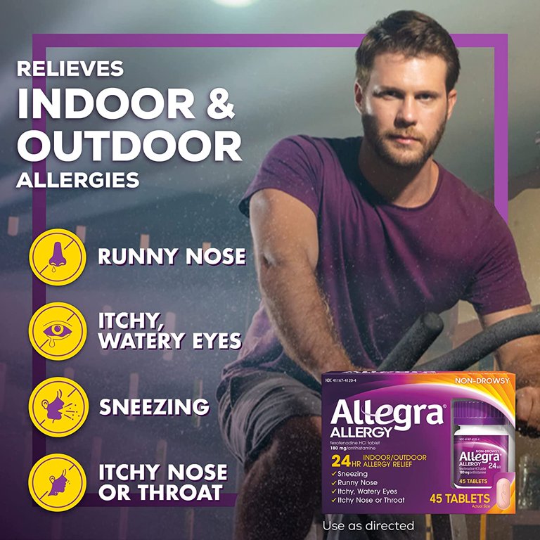 Allegra 24 Hour Allergy Relief 180mg Tablets45.0 ea(pack of 1) - Walmart.com allegra-24-hour-allergy-relief-180mg-tablets45-0-ea-pack-of-1-walmart-com
