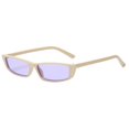 thumbnail image 2 of de para mujer, de sol, de sol, geniales Blanco + púrpura Colcomx Gafas de sol, 2 of 8